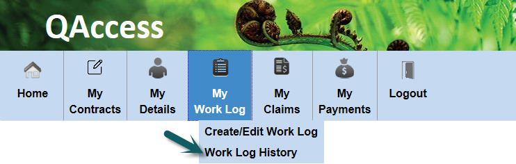 View your Work Log History Information copied across from a worklog cannot be