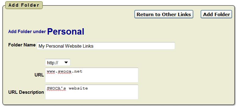 Maintain Links and add personal URL links to your account. 2.