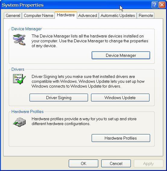 8. Troubleshooting Figure 8-1 System Properties Dialog 2.
