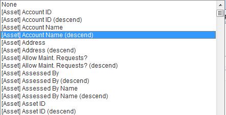 3. Select a desired value (field) from the sort field dropdown. 4. Indicate whether or not data for this sort field should be grouped together.