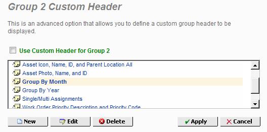 be listed, which is sufficient for most sort fields (e.g., for a group based on Shop, the header bar might say Electrical Shop ).