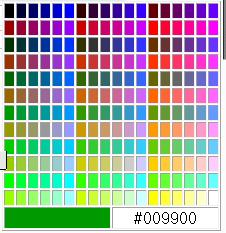 The color palette will display, allowing you to select a color.