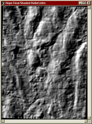 To make an effective shaded relief model or to use this DEM in drainage and viewshed analysis, these artifacts must be reduced or removed.
