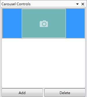 2. In the Carousel Controls window, each single image can be played in turn. You can drag added images here to decide their order.