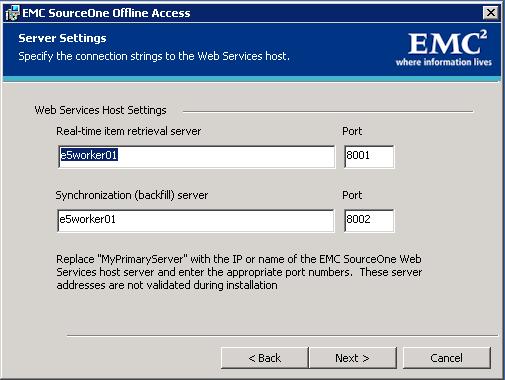 Configure the server settings by using the Server Settings page.
