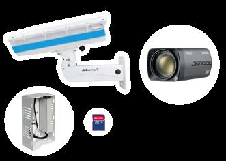 This IP66 system actively removes the damaging heat out and away from the sensitive HD Static (non moving) camera.