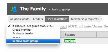 If checked, set group status to.