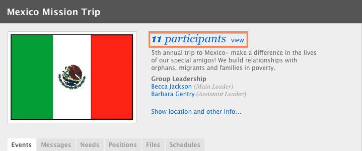 Adding Assistant Group Leaders To add an Assistant Group Leader, go to the Group overview page and