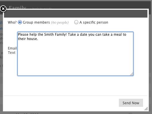 Or you can search for specific people from the group to
