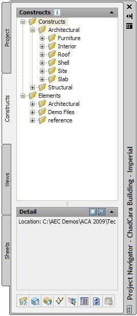 There is one more example I d to show you, and that s Revit s Project Browser it s very similar to ACA s Project Navigator.