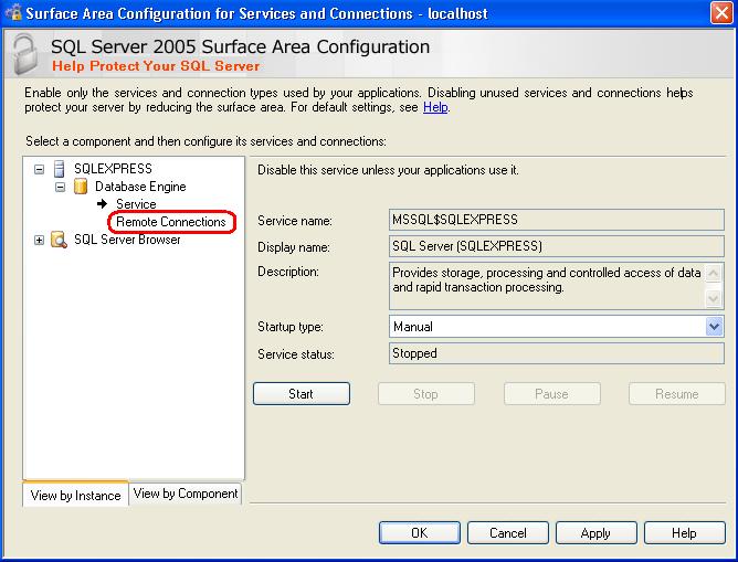 Configuration Tools > SQL Server Surface Area