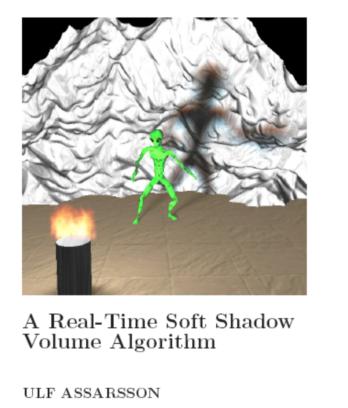 3.3 Soft Shadow Volumes Several researches adopted the shadow volume method to produce soft shadows for extended light sources.