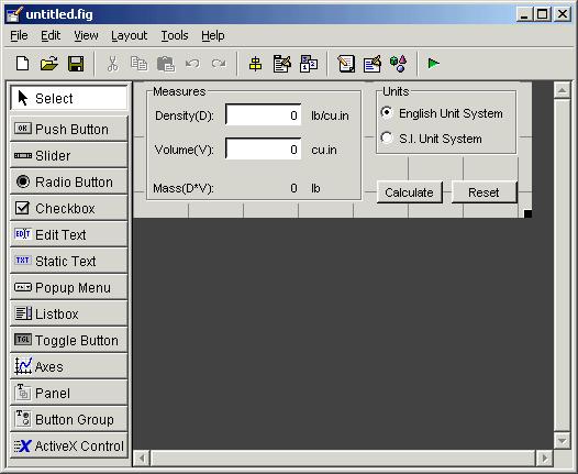 6 Laying Out a GUI push buttons, sliders, radio buttons, check boxes, editable and static text boxes,