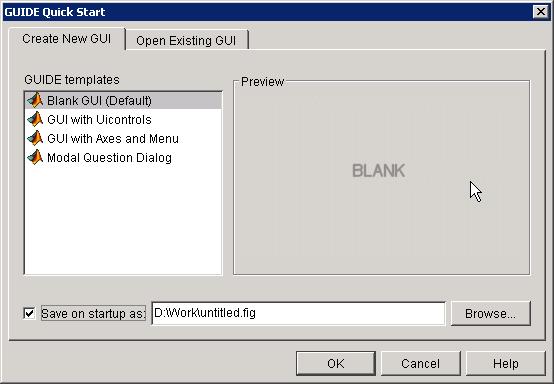 7 Saving and Running the GUI Saving a GUI This section tells you how to save a GUI you have constructed in GUIDE.