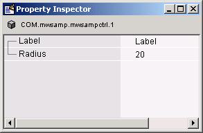 Examples: Programming GUI Components 3 View the ActiveX Properties with the Property Inspector.