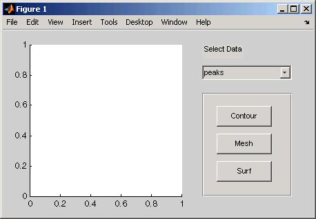 Setting Tab Order fh = figure('position',[200 200 450 270]); pmh = uicontrol(fh,'style','popupmenu',... 'String',{'peaks','membrane','sinc'},.