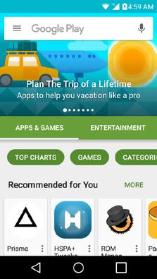 To do so, tap Play Store. You may be asked to create or sign into a Google Account.