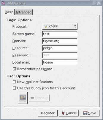 Tigase Service and MSN Transport From Client Side Please enter all your login details as on the example screenshot.