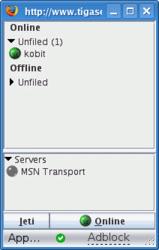 Jeti and MSN Transport on tigase.