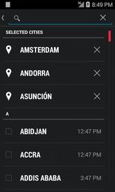 Tap Add City and select a city.