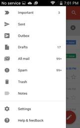 Gmail Settings You can access settings for the Gmail app and for your individual Gmail accounts from the Gmail Settings menu. 1. From home, tap Apps > Gmail. The Primary inbox opens. 2.