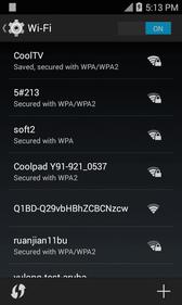 3. Tap the Wi-Fi slider to turn Wi-Fi on. Wi-Fi is enabled. You will see the names and security settings of in-range Wi-Fi networks. To disable Wi-Fi, tap the slider again. 4.