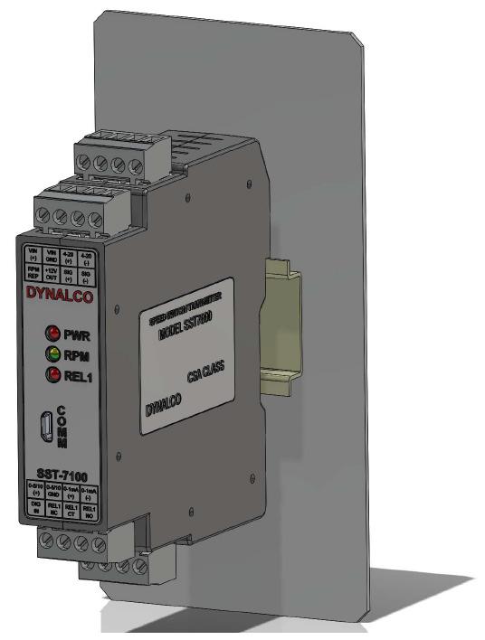 Installation: The SST7000 series has an integral latch on the