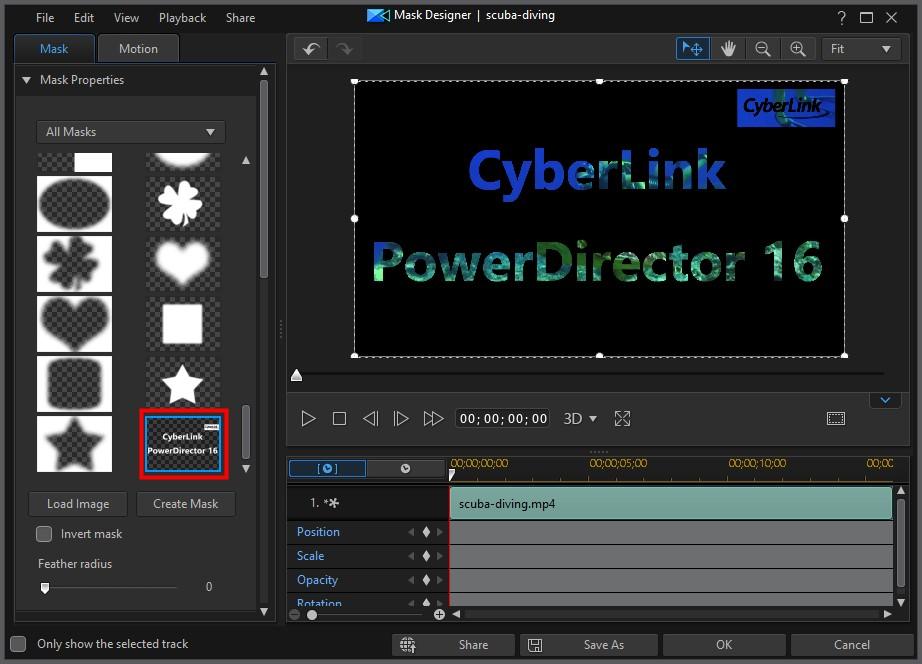 CyberLink PowerDirector Help If you want to make further edits to your custom mask, just right click on its thumbnail and then select Modify to reenter the Mask Composer.