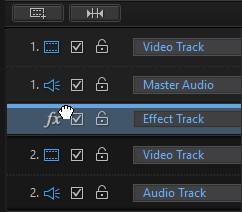 Reordering Tracks You can reorder the video tracks in the timeline if