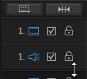 PowerDirector Workspace Adjusting Track Height Click and drag the bottom of a track on the left sidebar to resize it to your preference.