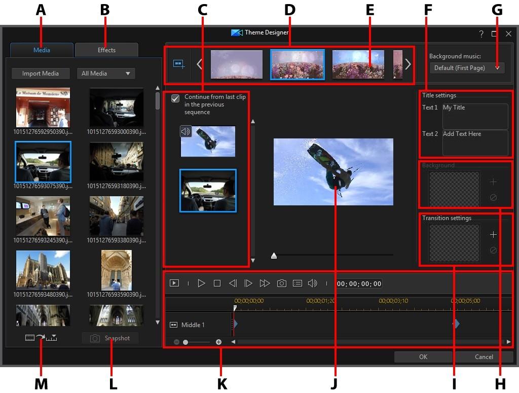 PowerDirector Plug-ins Using the Theme Designer If you enjoy using the Magic Movie Wizard to create your video productions, you can now fully customize the theme templates used to create these