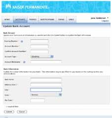 . From the home page, under the Accounts tab, select Change Payment Method from