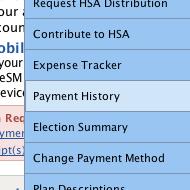 Payment History from the drop-down menu.