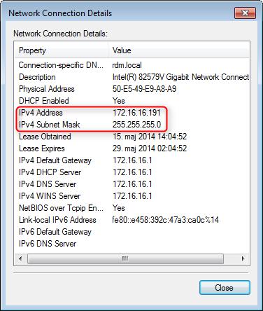 may be DHCP assigned and could change.