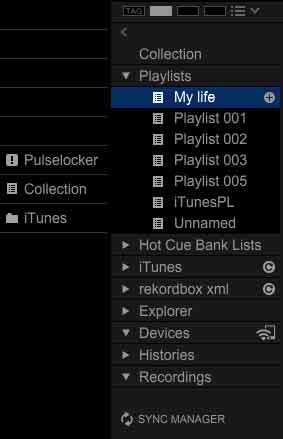 [Collection] Creating a shortcut Shortcuts can be created for a folder or playlist in the tree view.