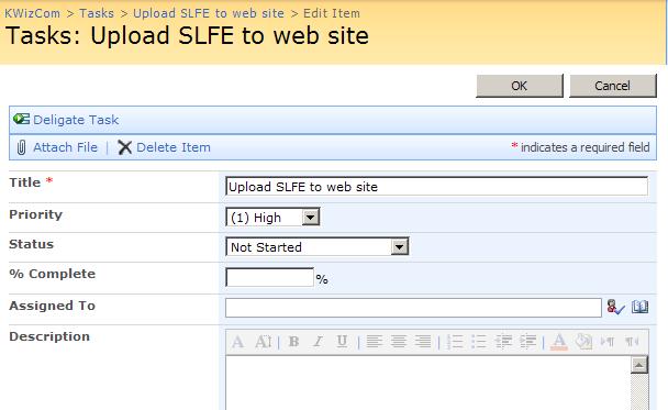 At the List-item level: In this case the new custom menus appear in item s New/Edit/View forms, inside the toolbar/ribbon: List item-level custom menus in SharePoint 2007 Both the List-level and the