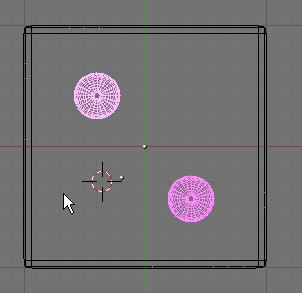 Since layer 2 is not visible the sphere will disappear. We can always get it back by activating layer 2. For now leave it un-activated. Go to Bottom View (CTRL-NUM7).
