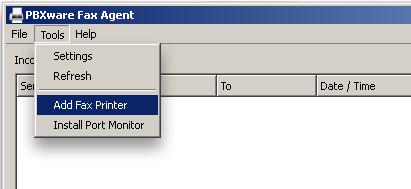 Connected, Port monitor installed correctly meaning the fax server