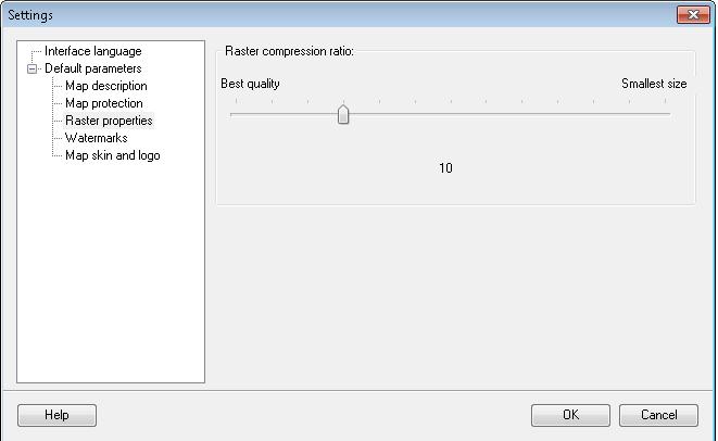 Default Parameters Raster Properties If you have raster data in your map,