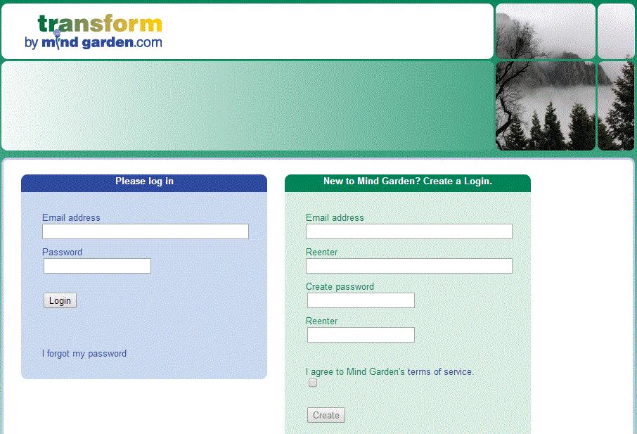 HOW TO LOGIN Go to Mind Garden s home page (www.mindgarden.com) and click Login from the top menu. This will take you to the login page below.