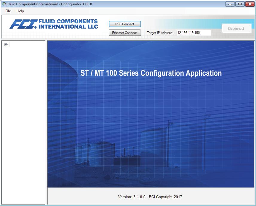 MT100 Configuration Software Double click the MT100 Configurator icon. The application opens to the Welcome screen as shown in the figure below.