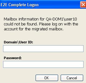 5. If the mailbox information cannot be found, the