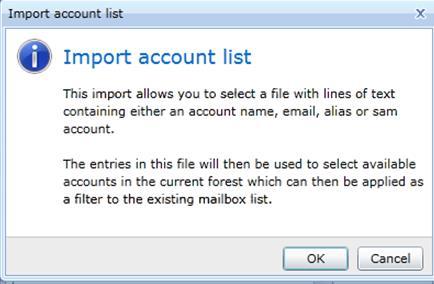 Importing migrated users from a CSV text file Exchange Pro lets you import from a text file to facilitate searches for specific users within the environment.