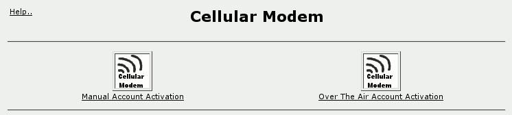 RED indicates that cellular modem is not currently operating.