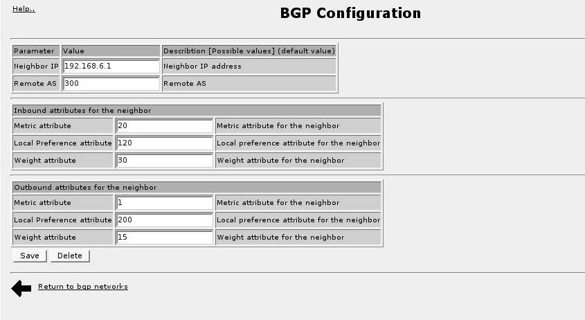 17. Configuring Dynamic Routing Neighbors are other BGP routers with which to exchange routing information. One or more neighbors must be specified in order for BGP to operate.