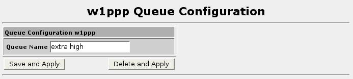 20. Traffic Prioritization This menu allows you to add, delete and configure queues and filters. Add a new queue or filter by by clicking on the add-above or add-below arrows in the Add field.