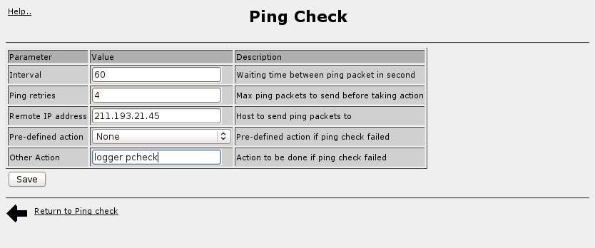 23. Network Utilities Figure 23.4. Ping Check Edit Menu The Interval field specifies the time between each successive ping request to the IP host.