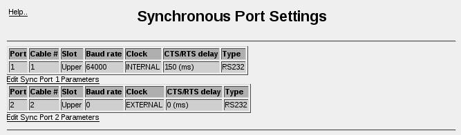 Note also that these menus configure only the physical parameters of the ports. Protocol configuration must be done via the Serial Protocols Configuration menu.