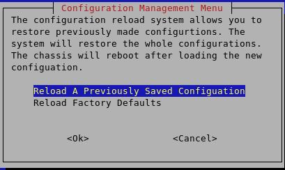 1. Setting Up And Administering The Router Figure 1.10. Selecting a configuration to reload Initially, your RuggedRouter will have no previously saved configurations.