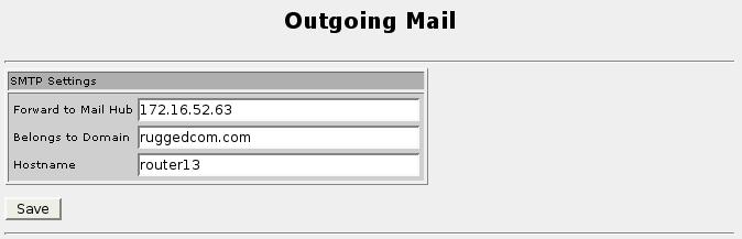 34. Maintaining The Router 34.8. Outgoing Mail Figure 34.34. Outgoing Mail Outgoing Mail is configured from within the Maintenance menu Miscellaneous sub-menu.